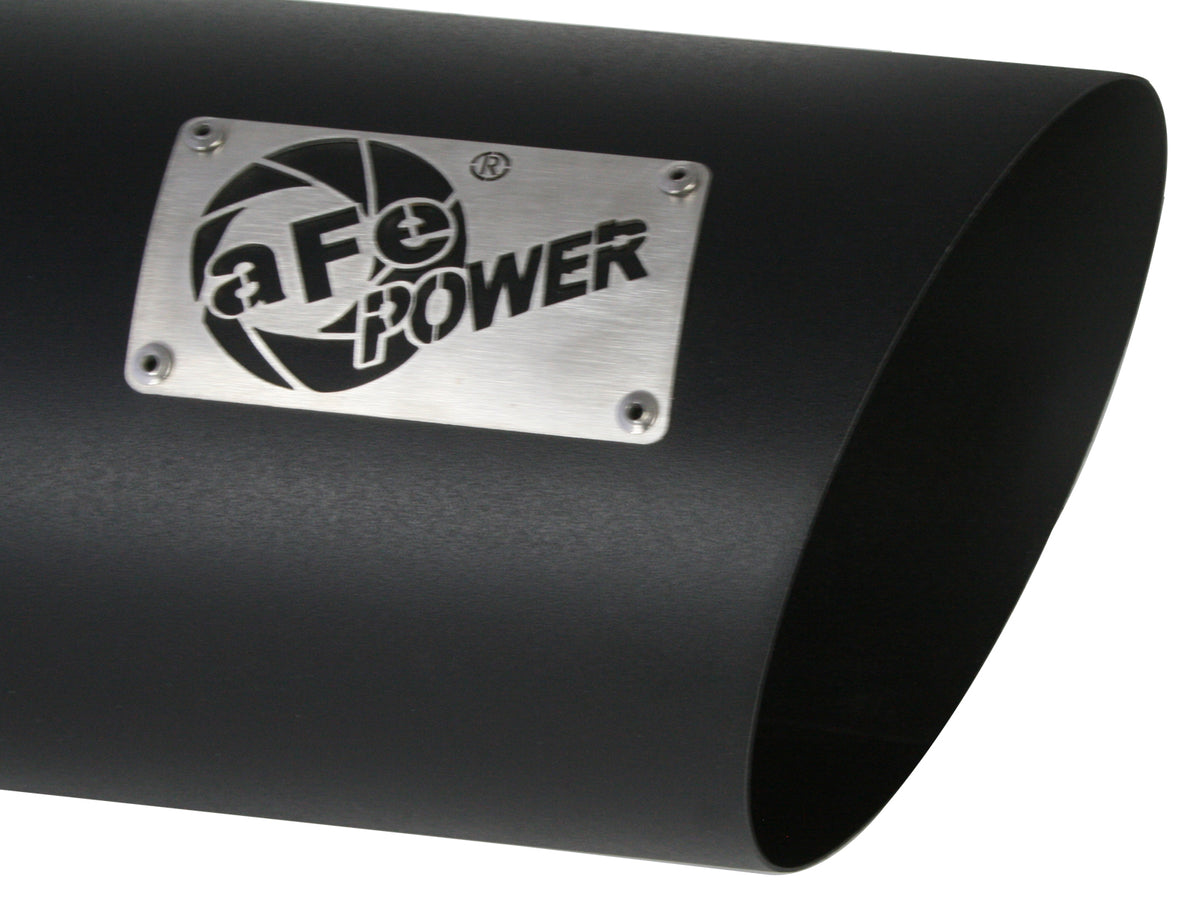 aFe MACH Force-Xp 409 Stainless Steel Clamp-on Exhaust Tip Black - 49-92023-B