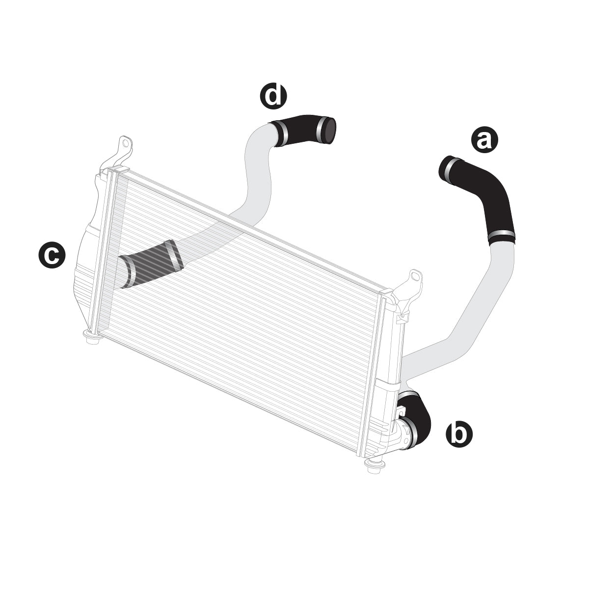 PPE LB7 2001 Silicone Hose And Clamp Kit Black