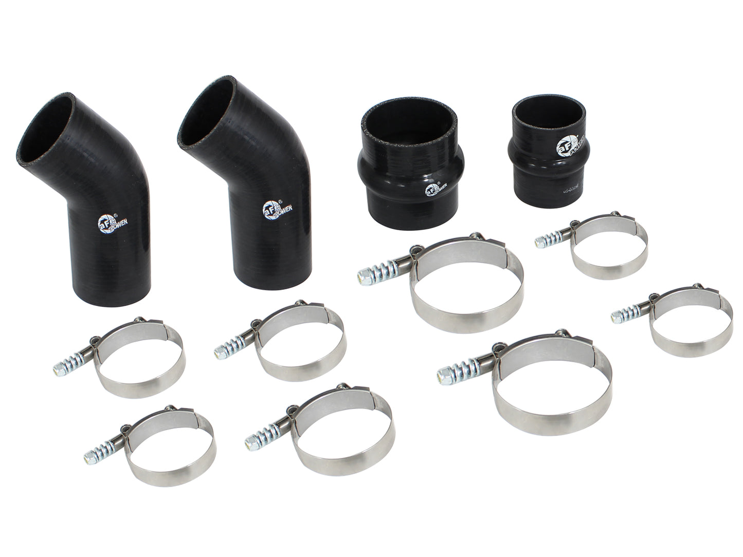 aFe BladeRunner Intercooler Couplings & Clamps Kit; aFe Tubes Only - Ram 2013-2018 6.7L
