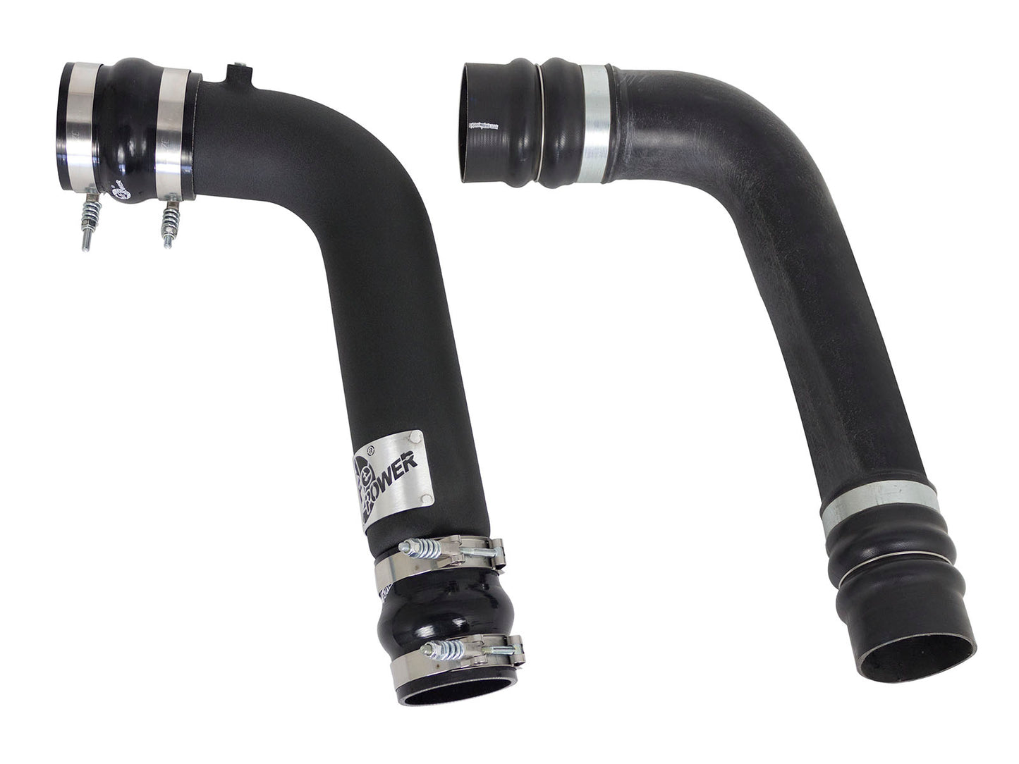 aFe BladeRunner 3 IN & 3-1/2 IN Aluminum Hot and Cold Charge Pipe Kit Black - Dodge 2007-2009 6.7L