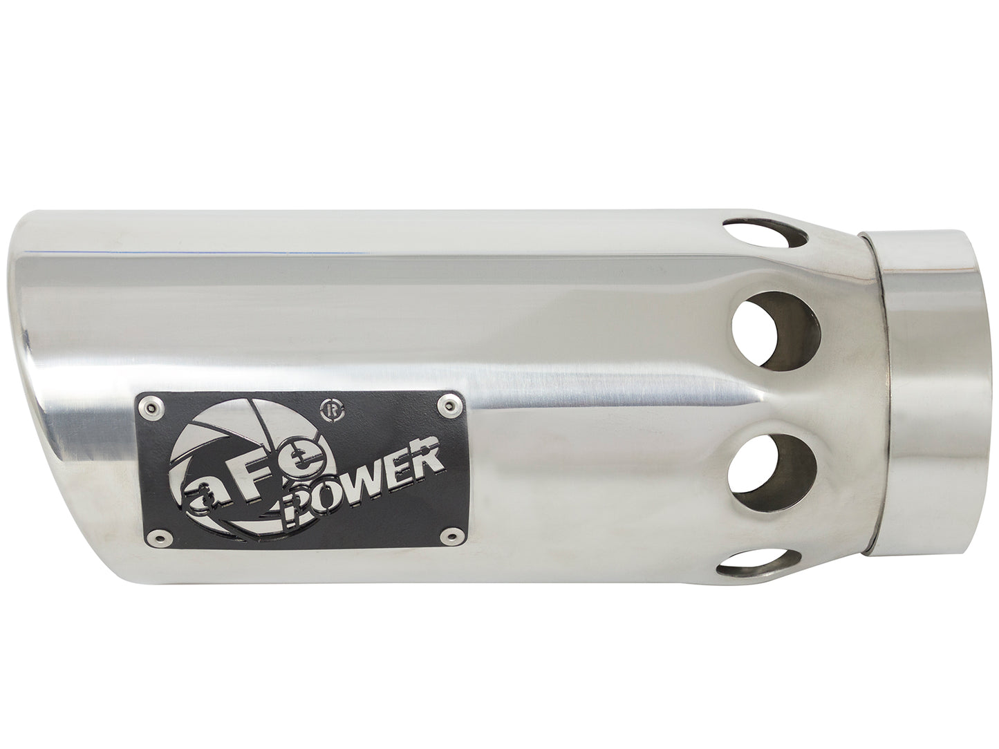 aFe MACH Force-Xp 409 Stainless Steel Clamp-on Exhaust Tip Polished Left Side Exit