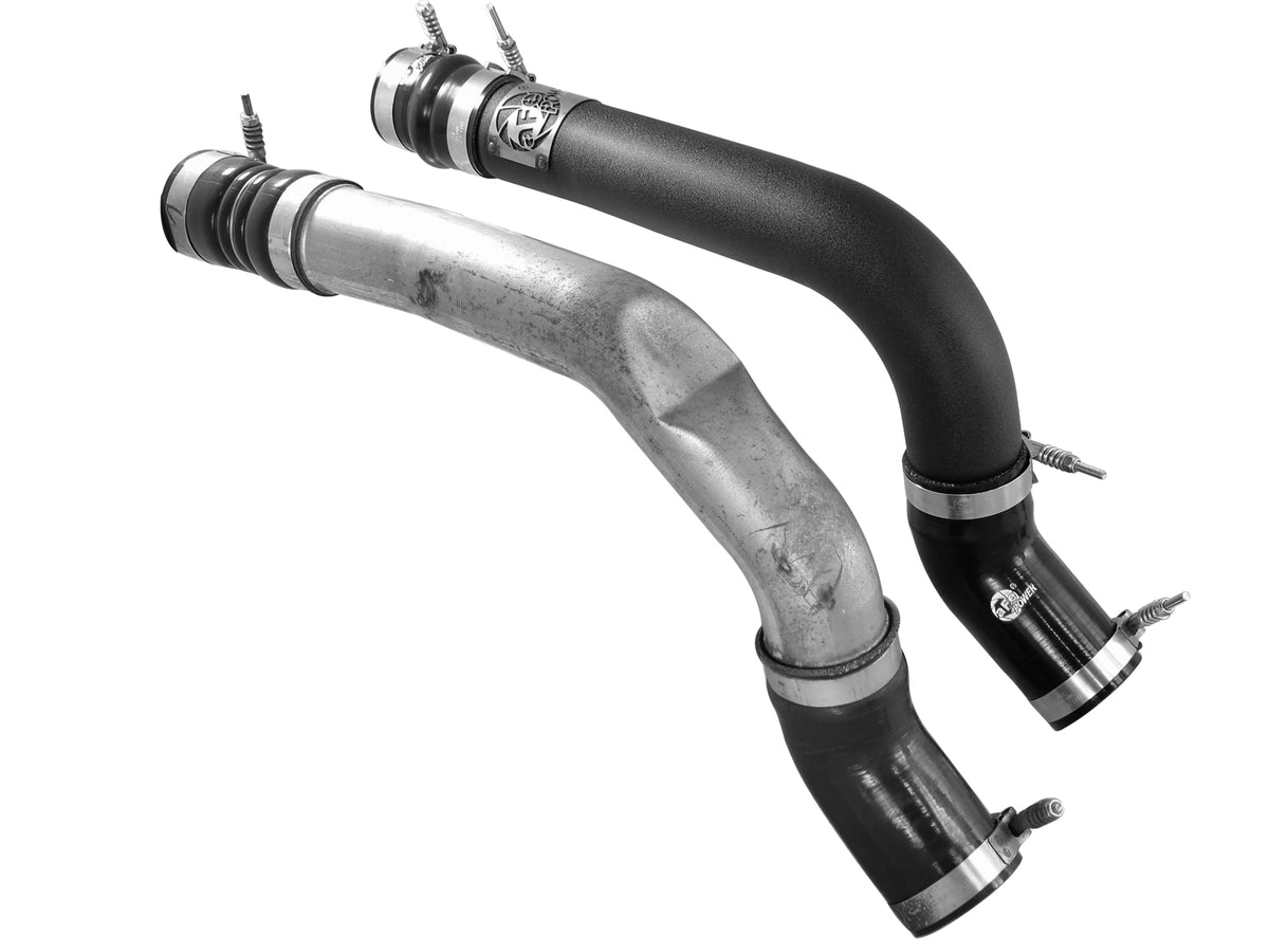 aFe BladeRunner 3 IN Aluminum Hot Charge Pipe Black - Ram 2013-2018 6.7L