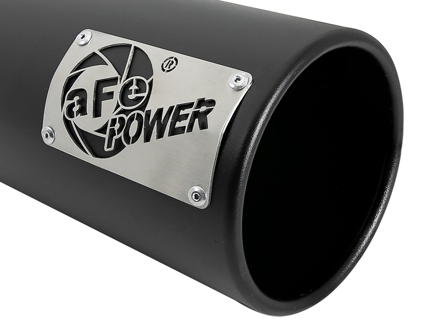 aFe SATURN 4S 409 Stainless Steel Clamp-on Exhaust Tip Black Right Side Exit