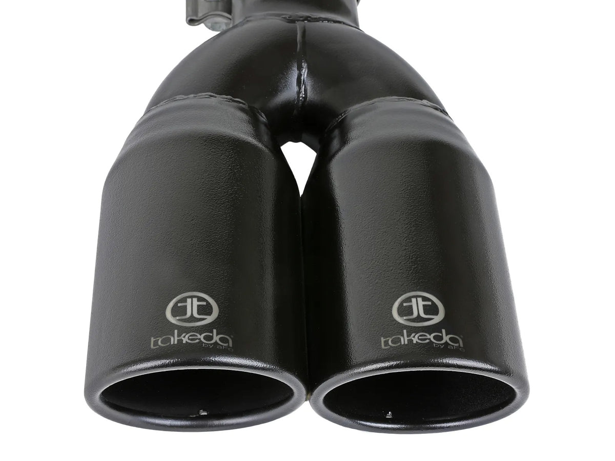 aFe Takeda 304 Stainless Steel Clamp-on Exhaust Tip Black - 49T25374-B121