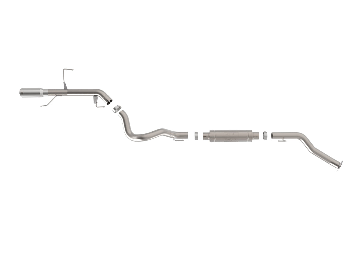 aFe Vulcan Series 3 IN Stainless Steel Rear Exit Exhaust System w/ Polished Tip - 2022-2026 3.3L