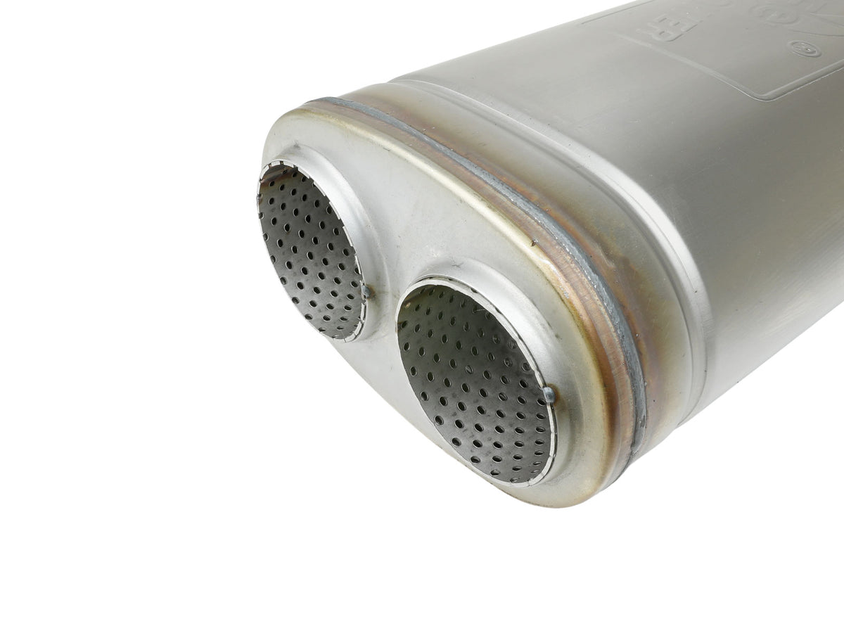 aFe MACH Force-Xp 409 Stainless Steel Muffler - Inlet Inside Diameter 3 in, Inlet Type Dual