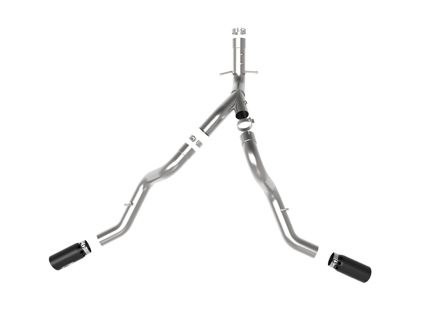 aFe Large Bore-HD 4 IN 409 Stainless Steel DPF-Back Exhaust System w/Black Tip - Chevy/GMC 2020-2026 6.6L