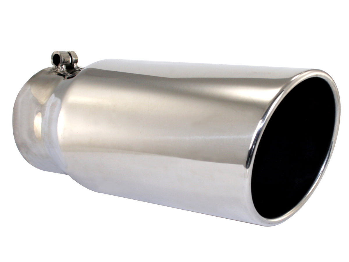 aFe MACH Force-Xp 304 Stainless Steel Clamp-on Exhaust Tip Polished - 49-90002