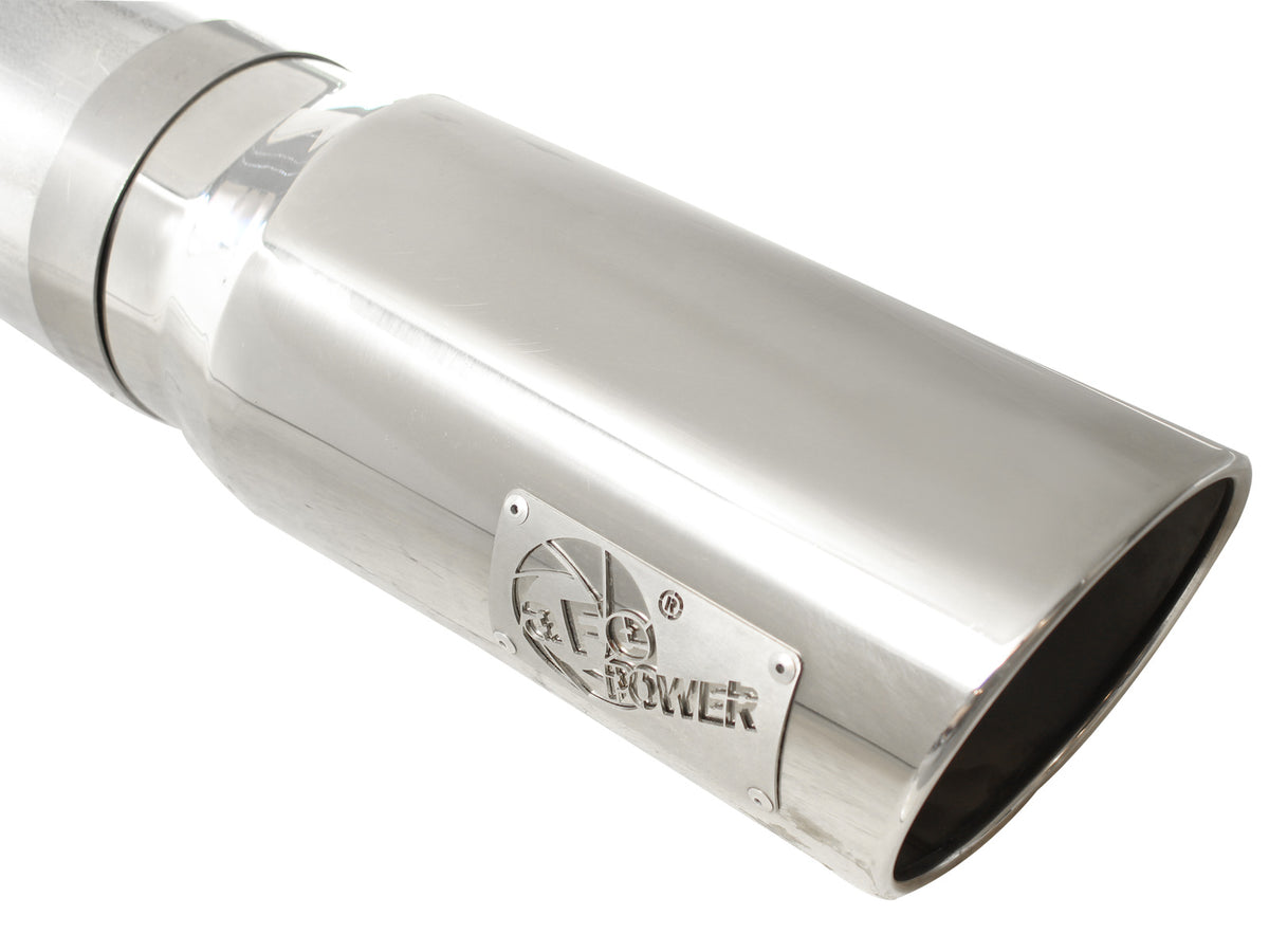 aFe ATLAS 5 IN Aluminized Steel DPF-Back Exhaust System w/Polished Tip - Chevy/GMC 2011-2016 6.6L