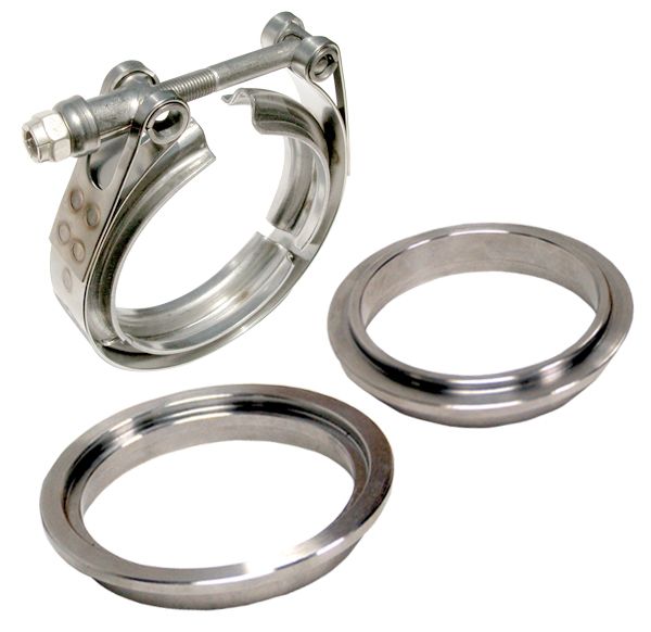 PPE 4 Inch V Band Clamp Stainless Steel 3 Piece Set 1C 1M 1F