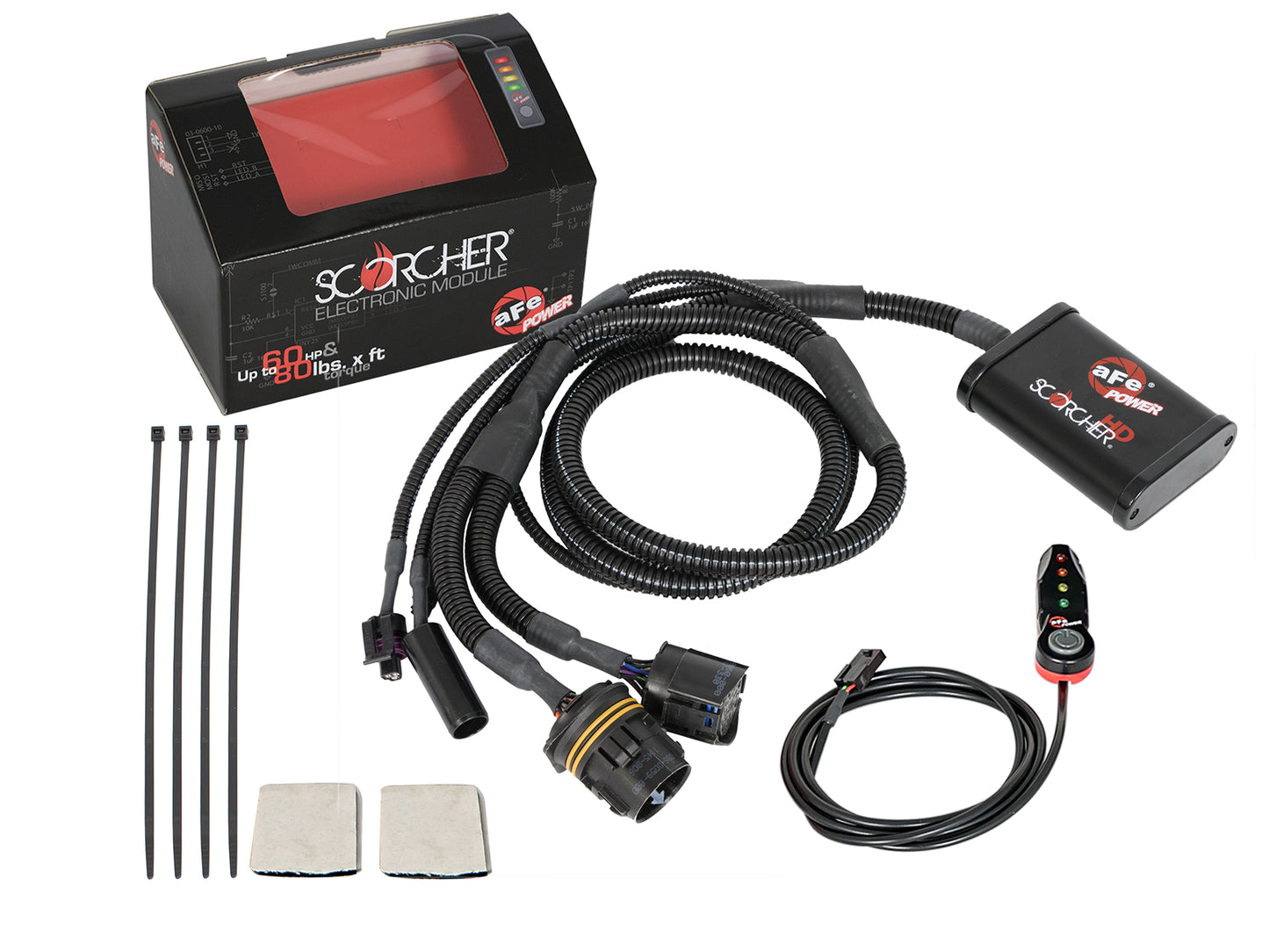 aFe SCORCHER HD Plug and Play Power Module with Remote - Ford 2008-2010 6.4L