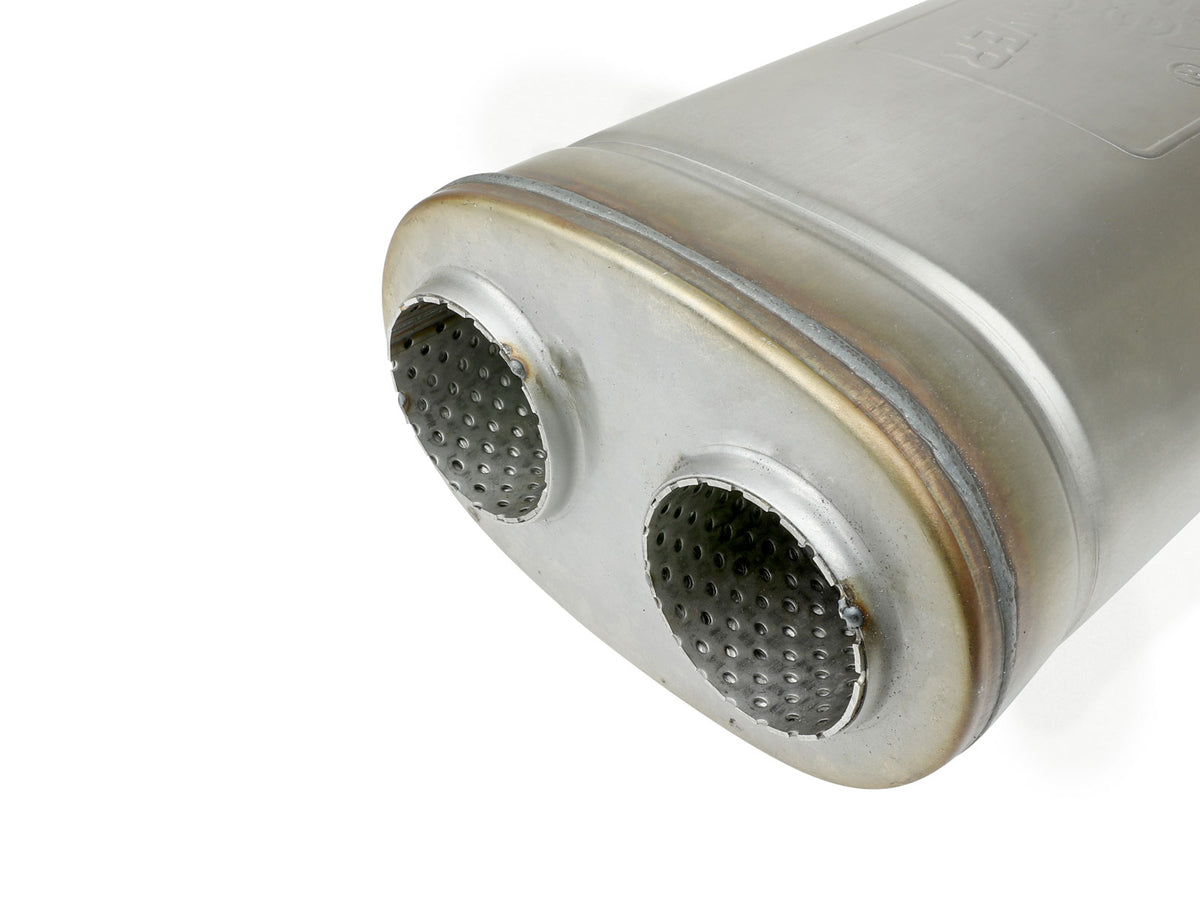 aFe MACH Force-Xp 409 Stainless Steel Muffler - Inlet Inside Diameter 2.5 in, Inlet Type Single