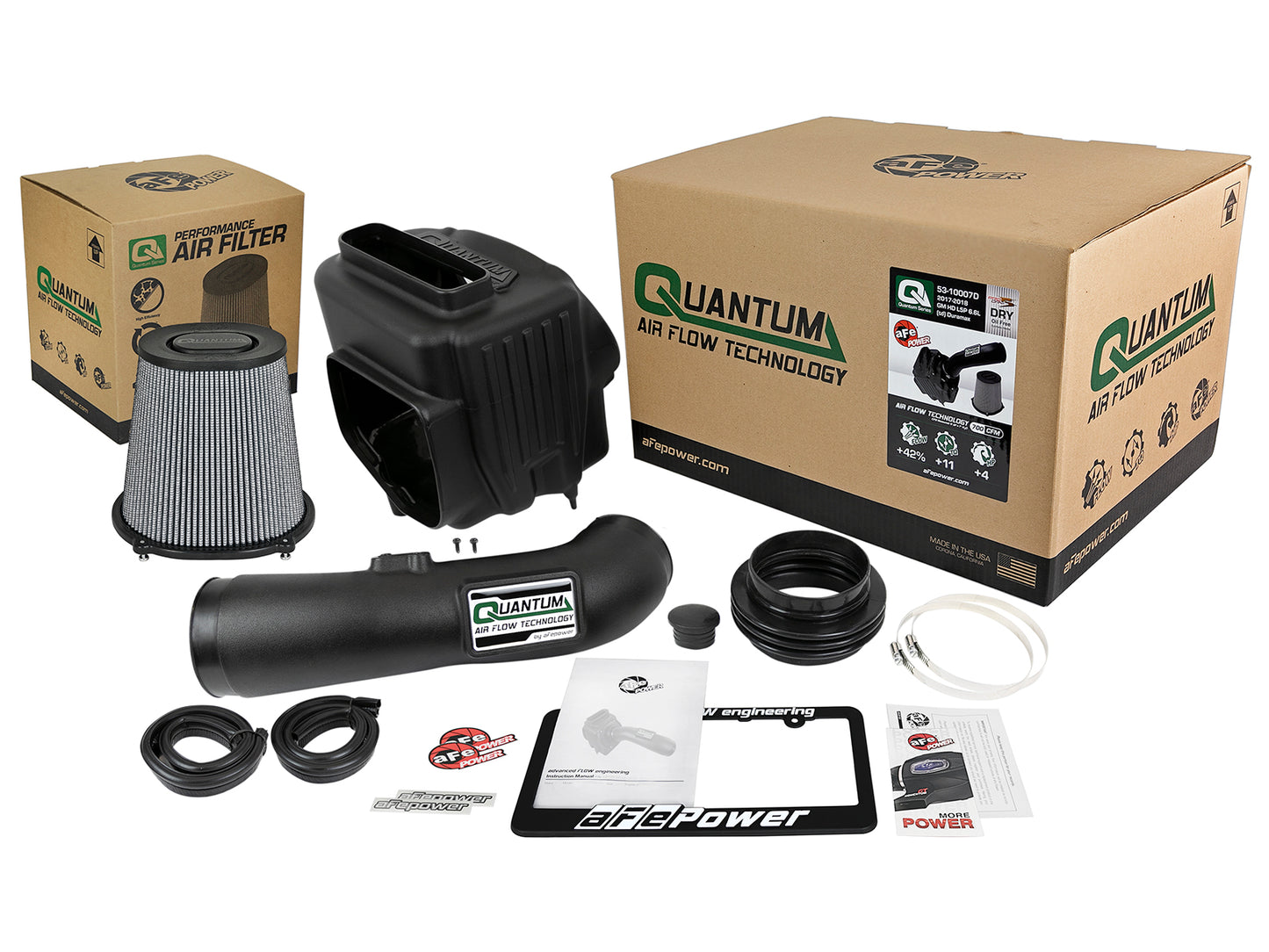 aFe QUANTUM Cold Air Intake System w/ Pro DRY S Filter - Chevy/GMC 2017-2019 6.6L