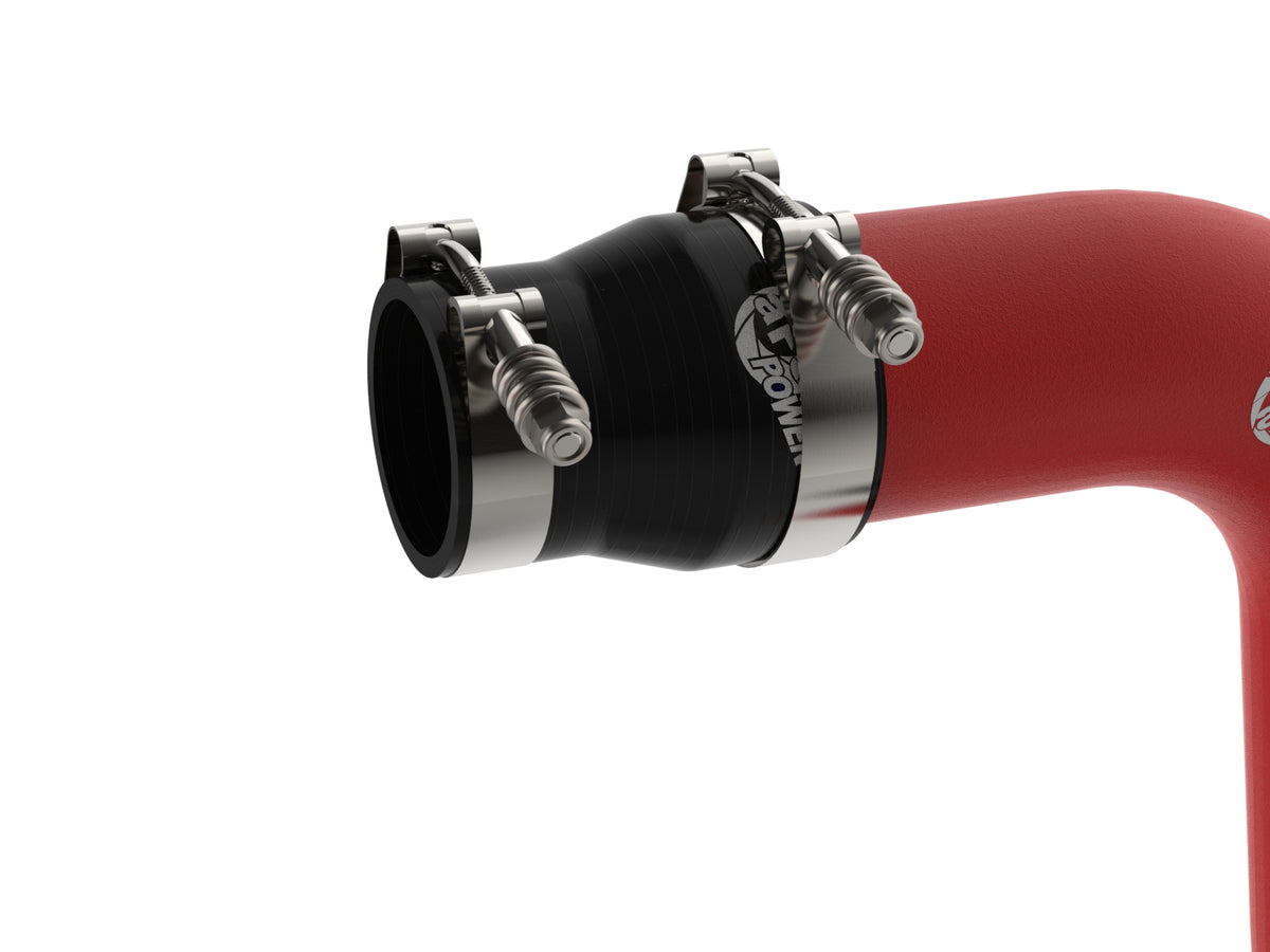 aFe BladeRunner 3 IN & 3-1/2 IN Aluminum Hot and Cold Charge Pipe Kit Red