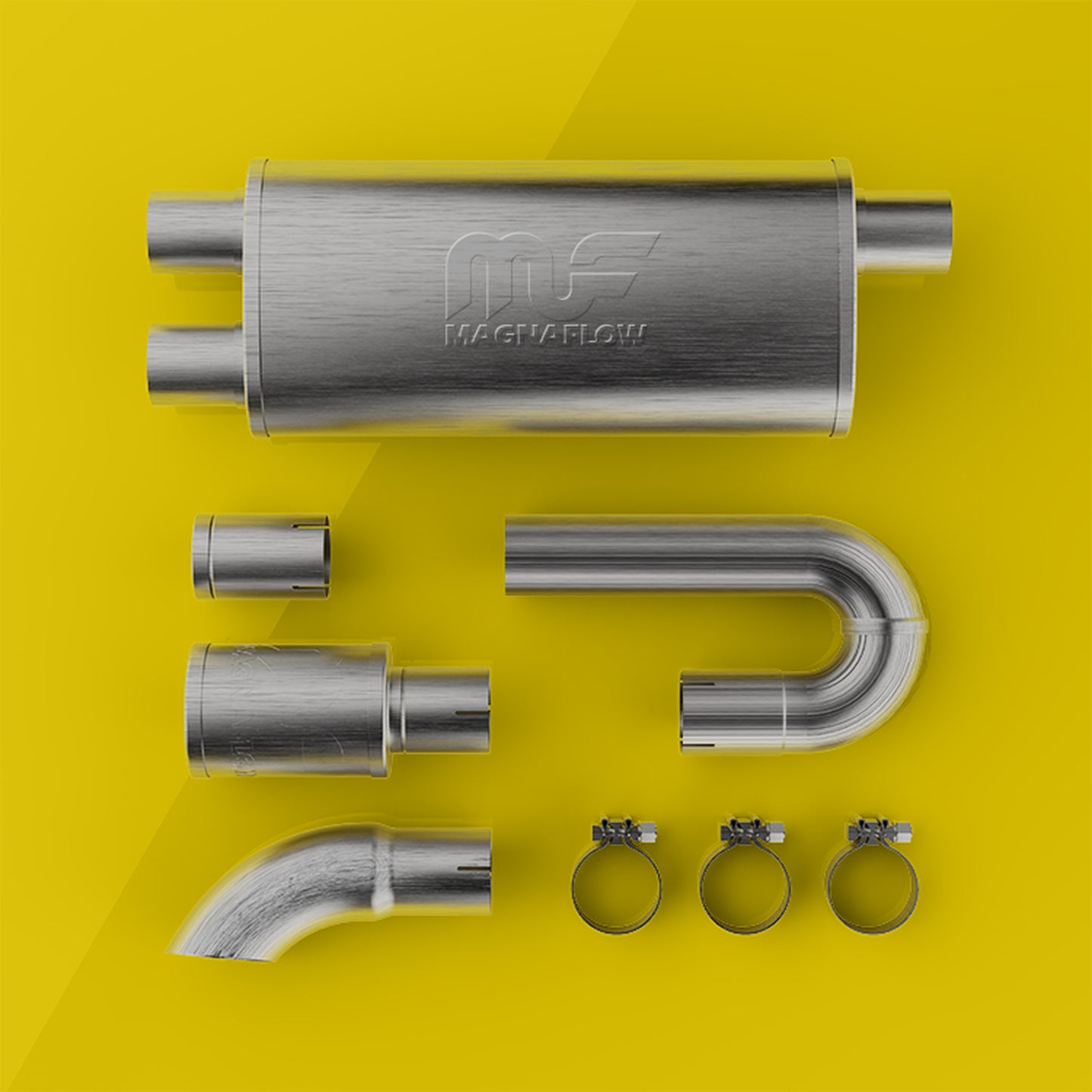 MagnaFlow Universal xMOD Muffler; 3 in Offset/Dual; 5 in x 18 in x 8 in Body Muffler 14009