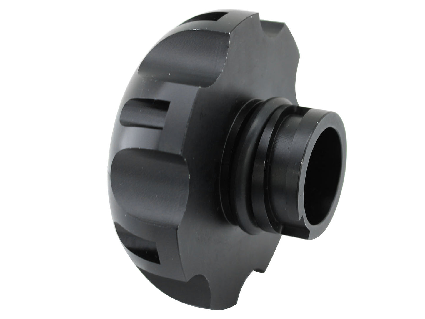 aFe Machined Billet Aluminum Oil Fill Cap - Matte Black - Chevy/GMC 2001-2016 6.6L