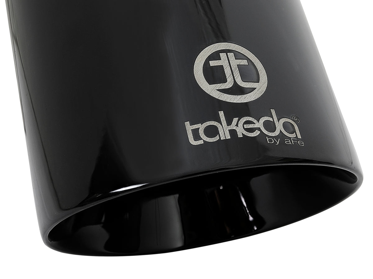 aFe Takeda 409 Stainless Steel Clamp-on Exhaust Tip Black - 49T25454-B09
