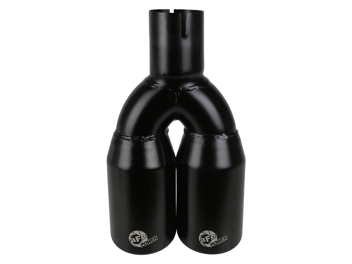 aFe MACH Force-Xp 409 Stainless Steel Clamp-on Exhaust Tip Black - 49T25374-B12