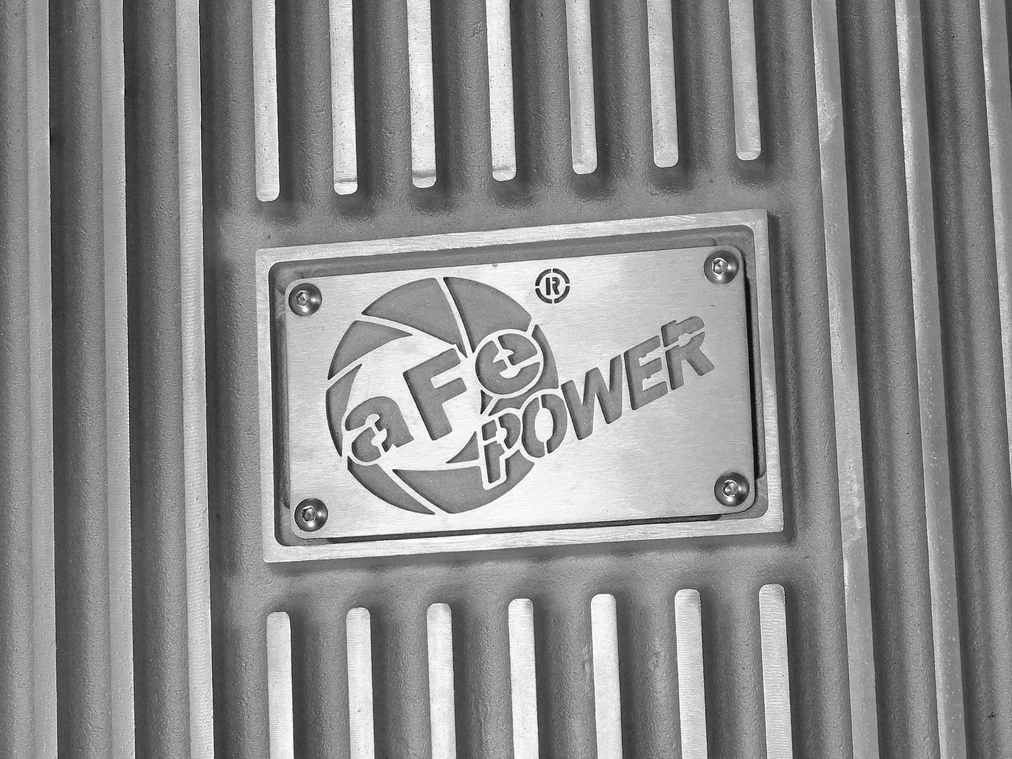 aFe Street Series Transmission Pan Raw w/ Machined Fins - Ford 2011-2021 6.2L/6.7L