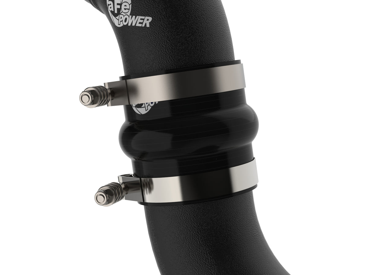 aFe BladeRunner 3-1/2 IN Aluminum Cold Charge Pipe Black - Chevy/GMC 2006-2010 6.6L