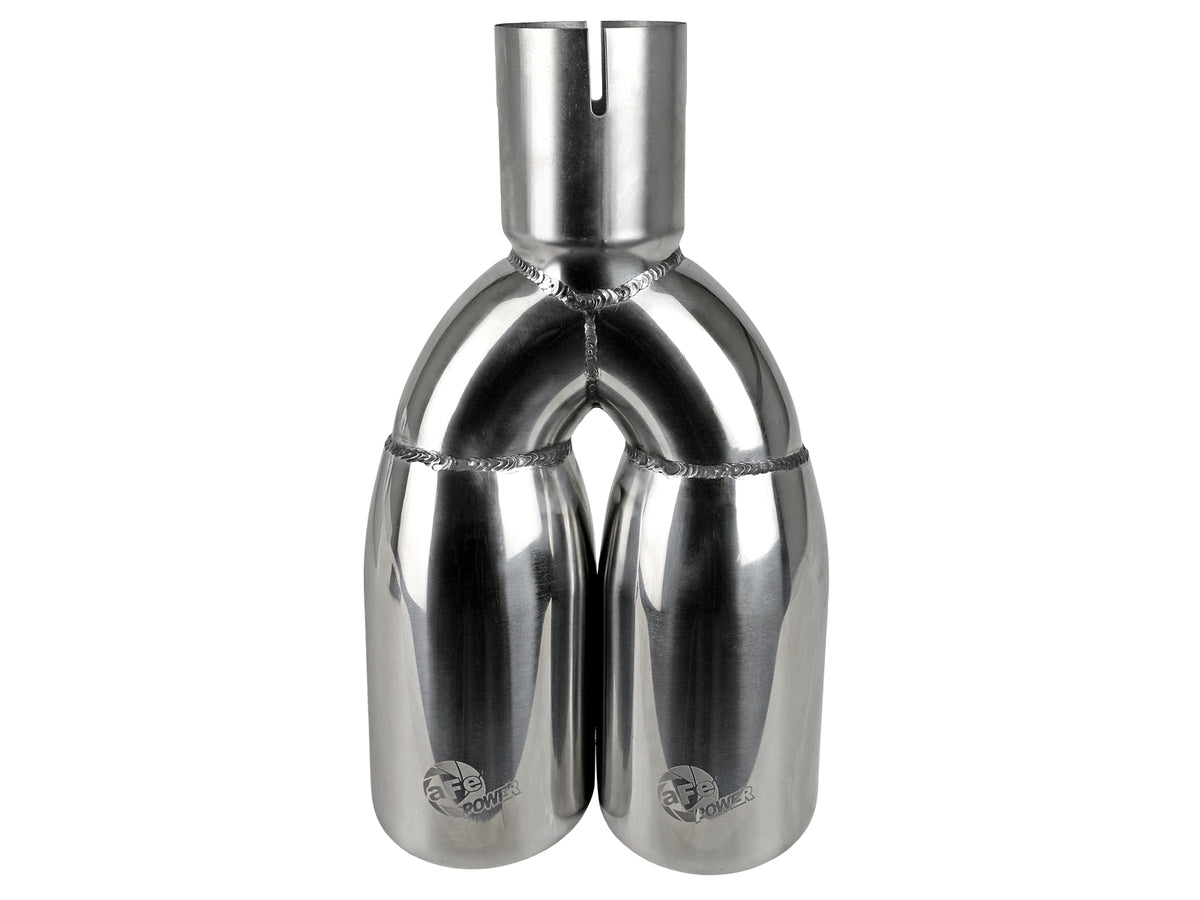 aFe MACH Force-Xp 304 Stainless Steel Clamp-on Exhaust Tip Polished - 49T25374-P12