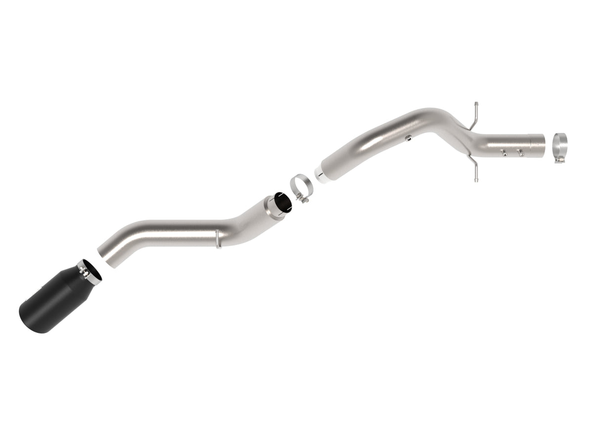 aFe Large Bore-HD 5 IN 409 Stainless Steel DPF-Back Exhaust System w/Black Tip - Chevy/GMC 2024-2026 6.6L