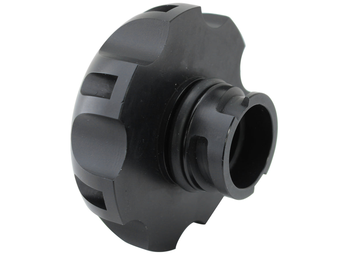 aFe Machined Billet Aluminum Oil Fill Cap - Matte Black - Ford 2011-2019