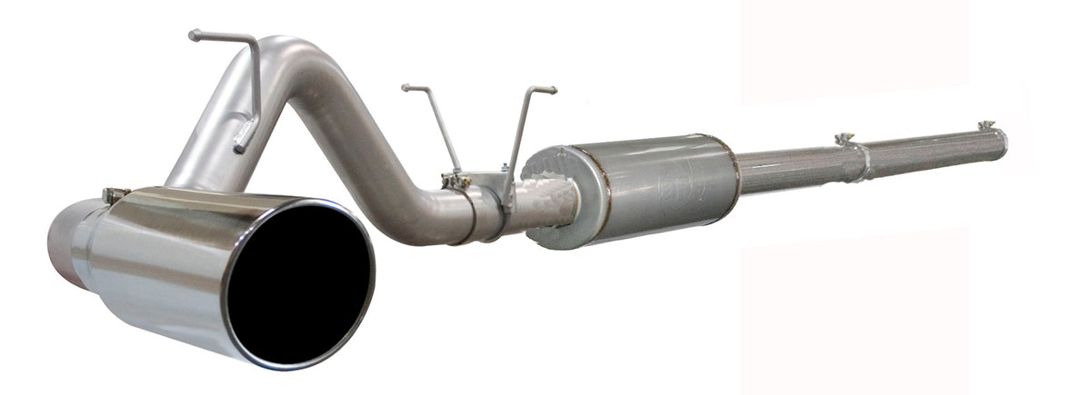 aFe Large Bore-HD 4 IN 409 Stainless Steel Cat-Back Exhaust System w/ Polished Tip - Dodge 2004-2007 5.9L