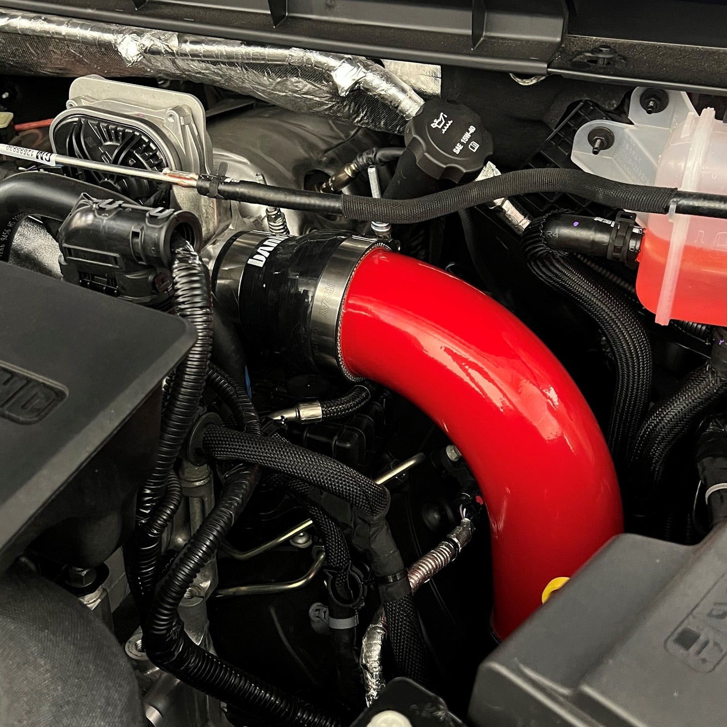 Banks Power Boost Tube Upgrade Kit Red powder-coated (Set) - Chevy/GMC 2020-2026 6.6L