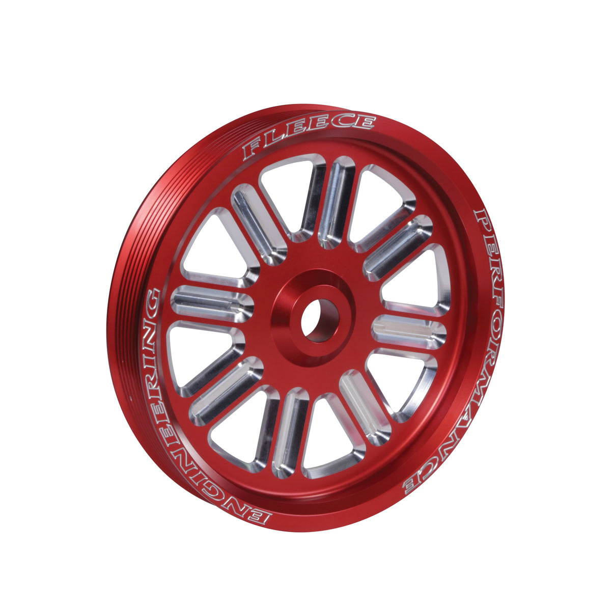 Fleece Cummins Dual Pump Spoke Pulley (for use with FPE dual pump bracket) RED