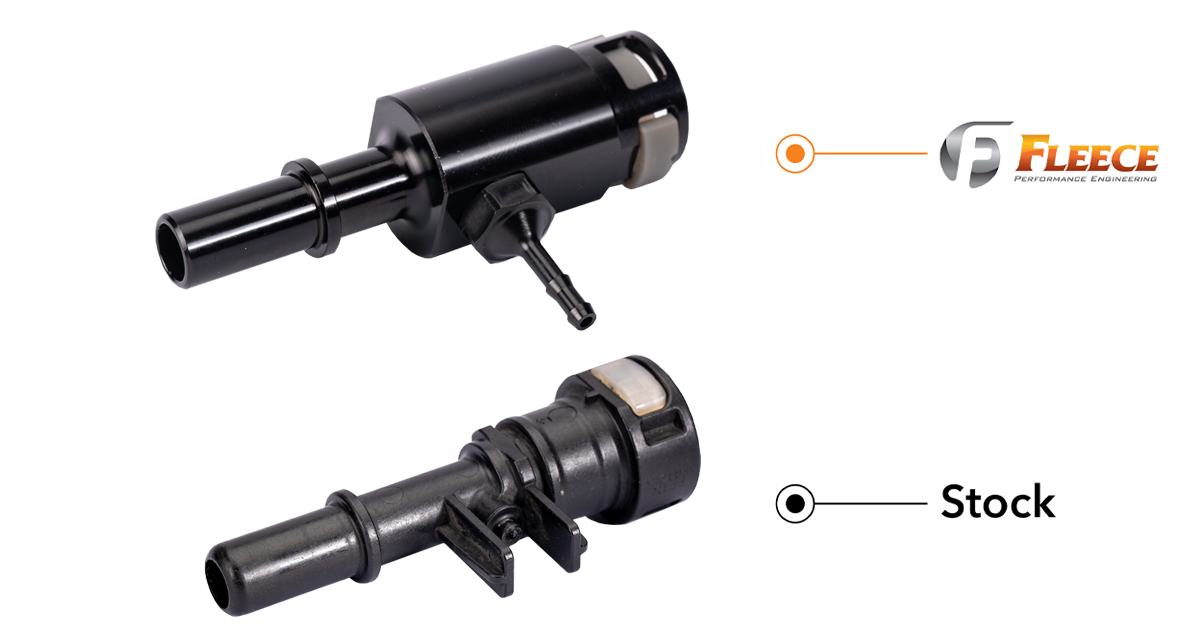 Fleece Injector Return Line Repair Fitting for 2011-2016 6.7L Power Stroke