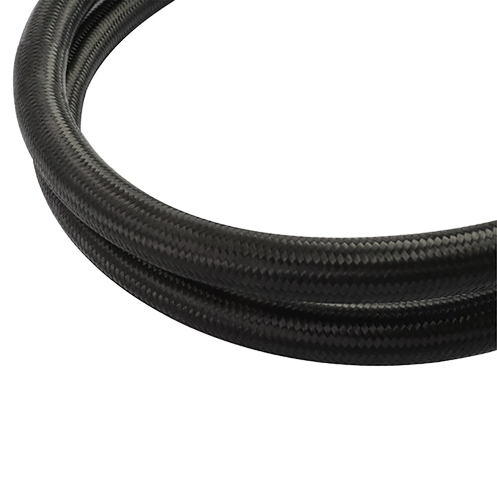 Mishimoto 8AN Braided Line, Black Nylon, 15 ft