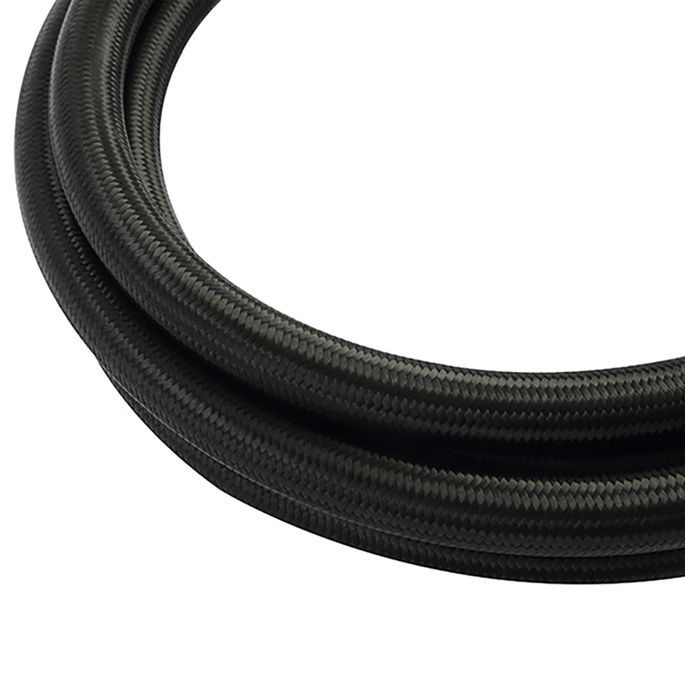 Mishimoto 6AN Braided Line, Black Nylon, 6 ft - MMSBH-0672-CB