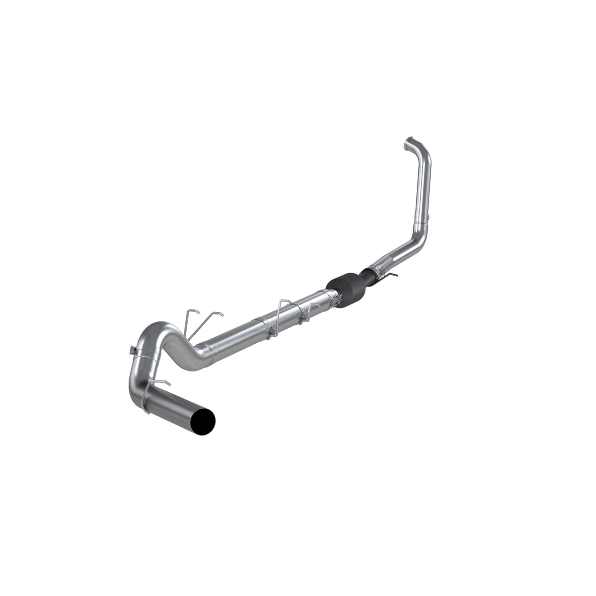 MBRP 5in. Turbo Back. Single Side Exit. No Muffler. Retains Stock Cat. AL S62240PLM