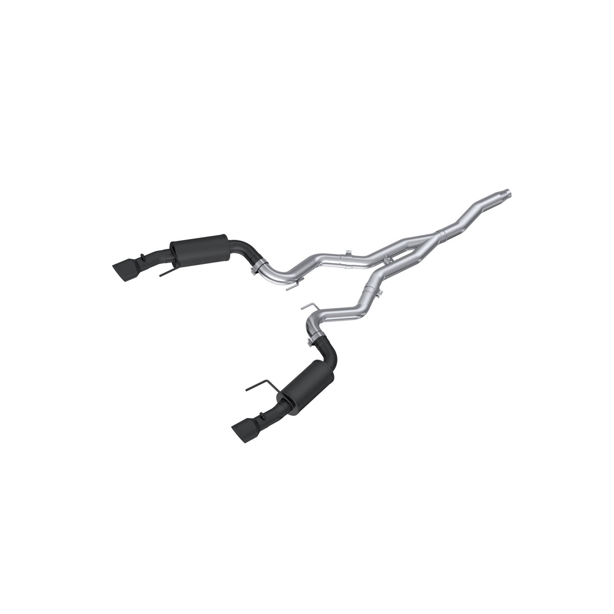 MBRP 3in. Cat-Back. Dual Split Rear Exit. Street Version. BLK S7274BLK