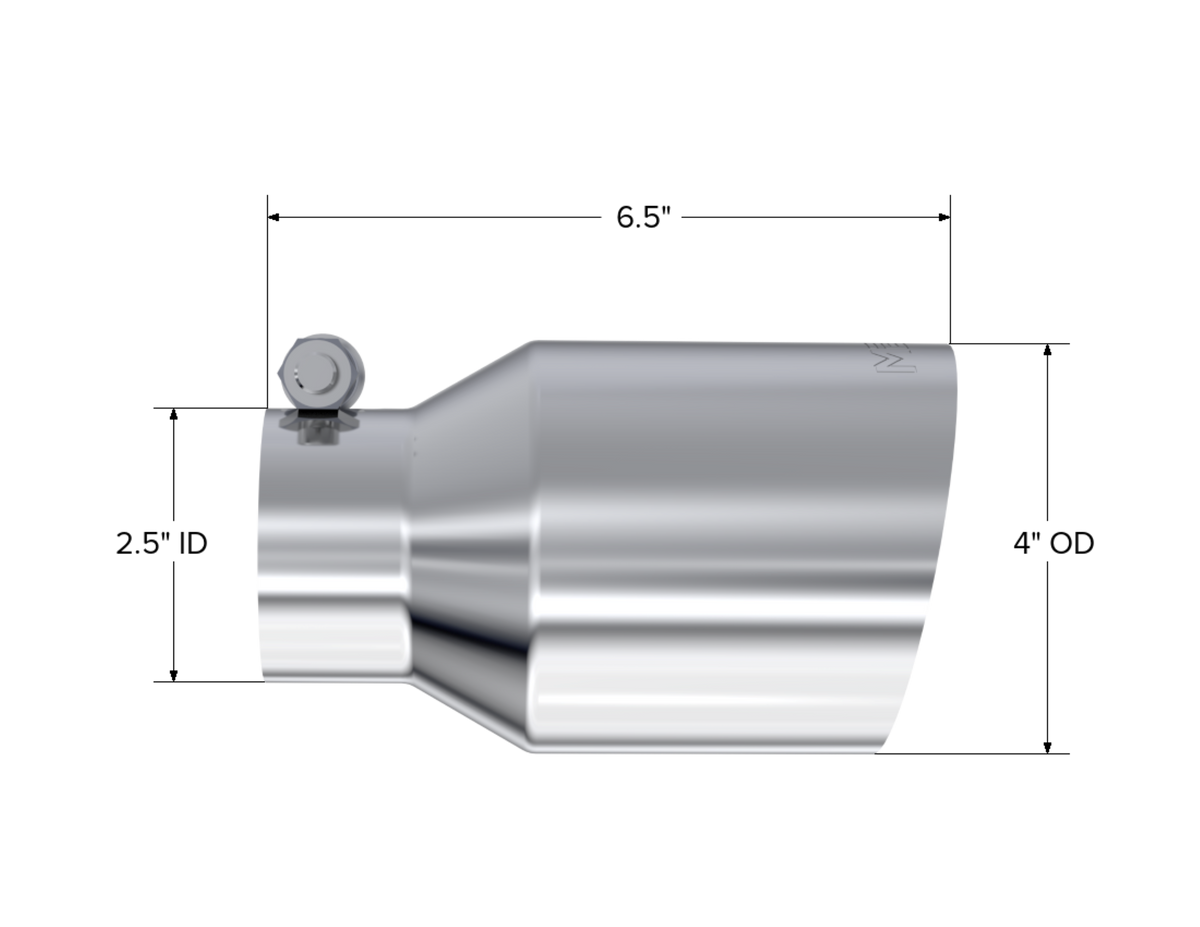 MBRP Universal 2.5" Inlet. Single Wall Exhaust Tip. T5176