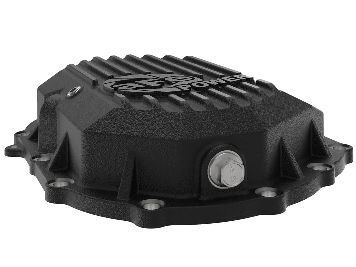 aFe Pro Series Front Differential Cover Black w/ Machined Fins - Chevy/GMC 2011-2020 6.0L/6.6L