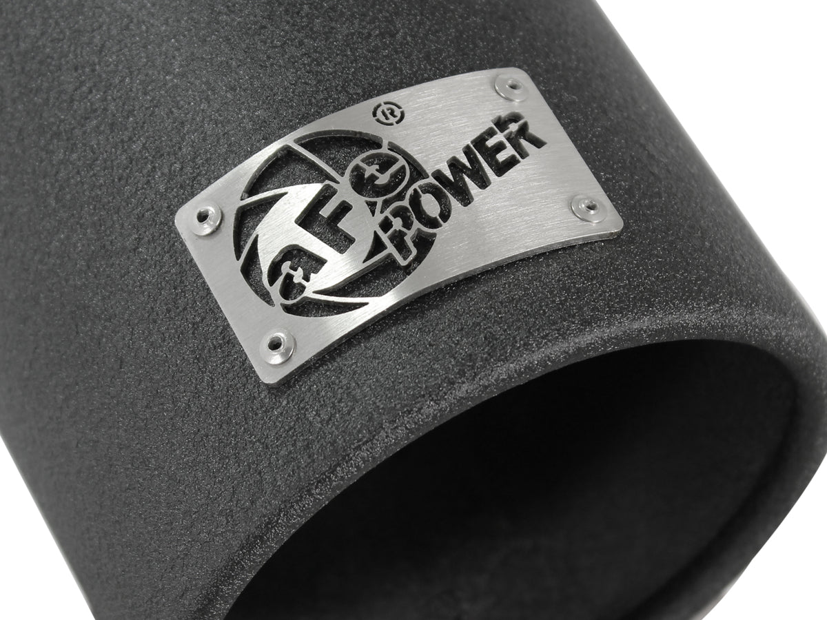 aFe MACH Force-Xp 409 Stainless Steel Clamp-on Exhaust Tip Black - 49-92043-B