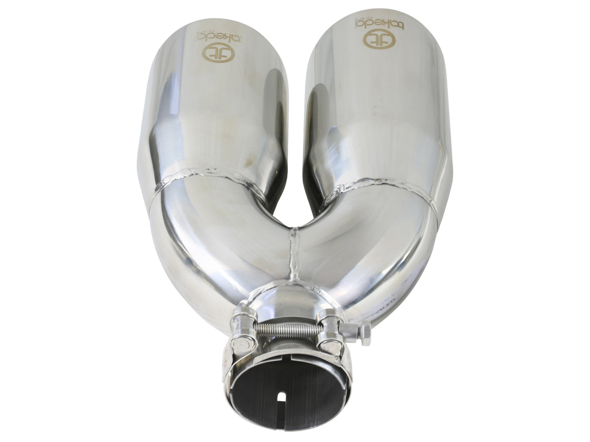 aFe Takeda 304 Stainless Steel Clamp-on Exhaust Tip Polished - 49T25484-P121
