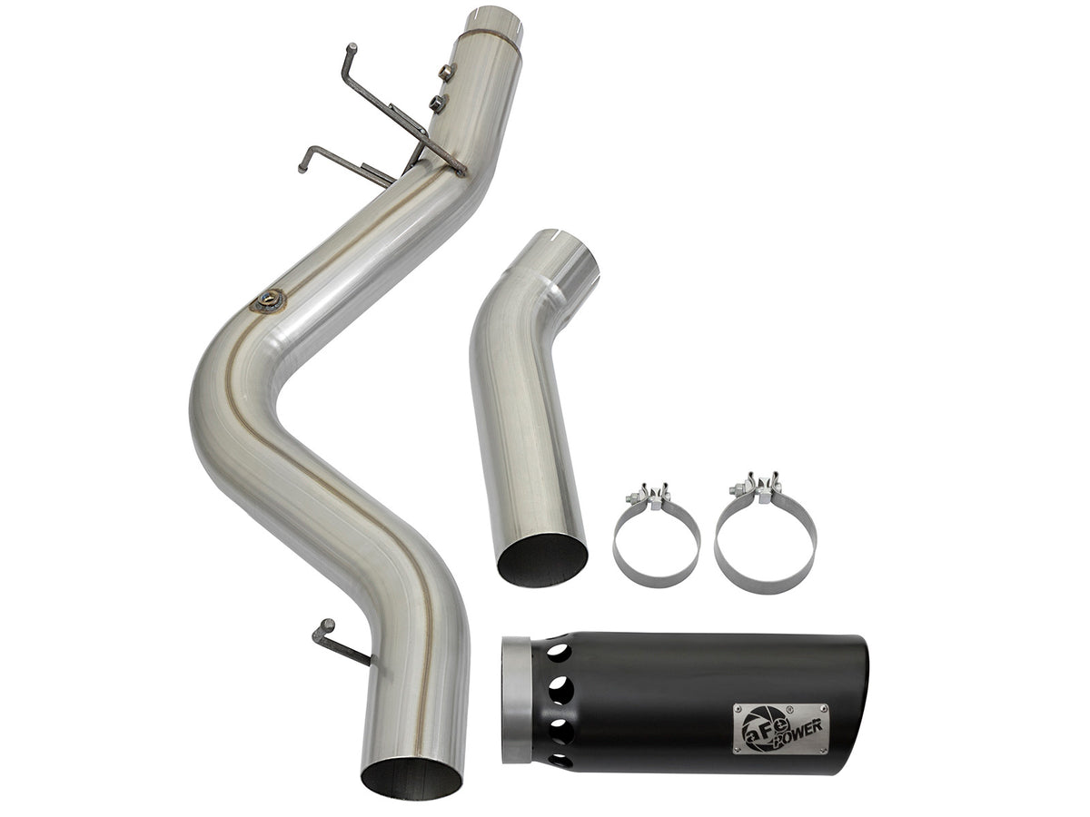 aFe ATLAS 4 IN Aluminized Steel DPF-Back Exhaust System w/Black Tip - Chevy/GMC 2017-2019 6.6L