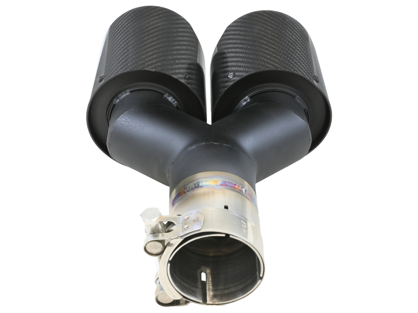 aFe Takeda 304 Stainless Steel Clamp-on Exhaust Tip Carbon Fiber - Left