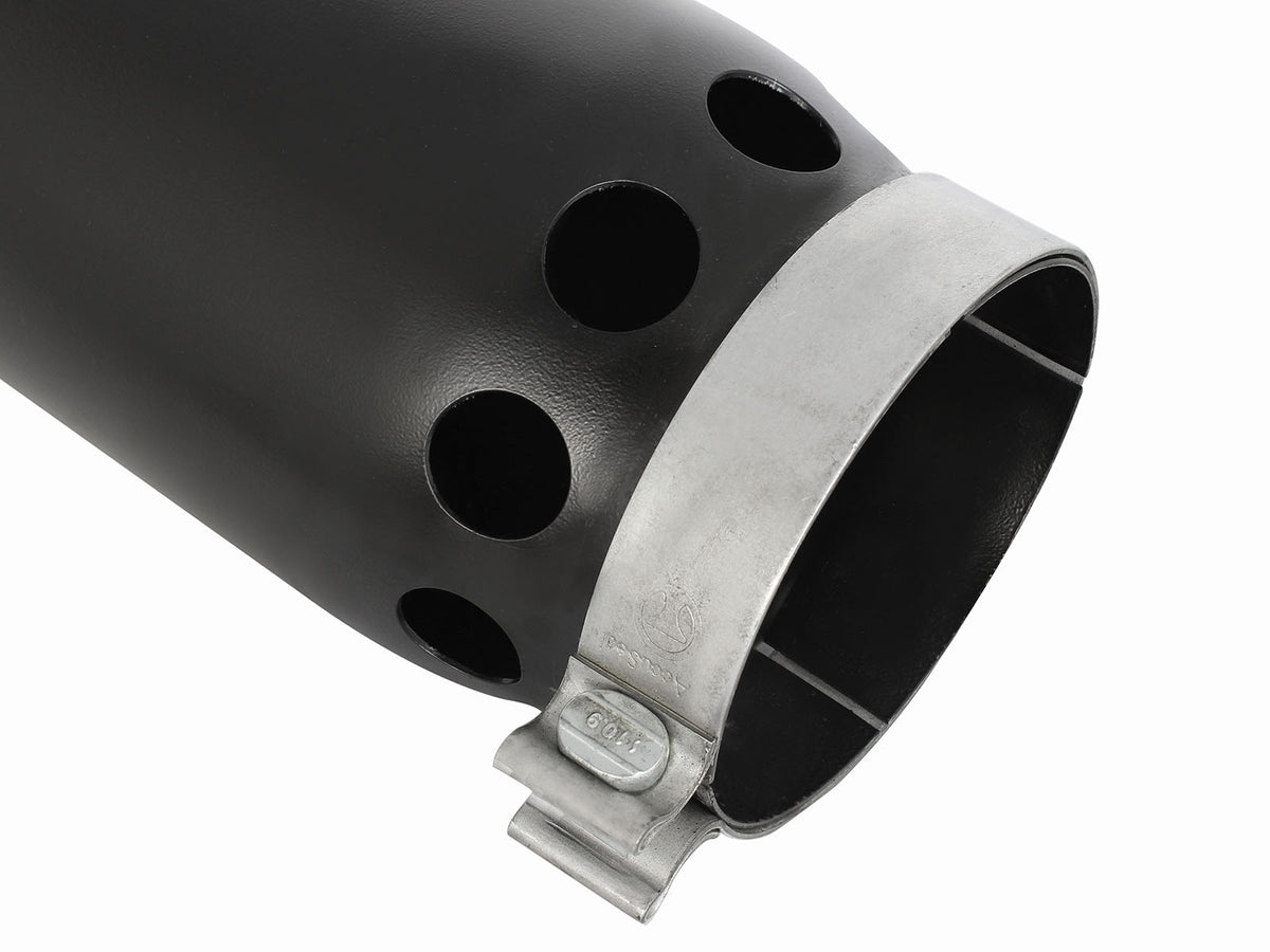 aFe MACH Force-Xp 409 Stainless Steel Clamp-on Exhaust Tip Black Right Side Exit - 49T50601-B161