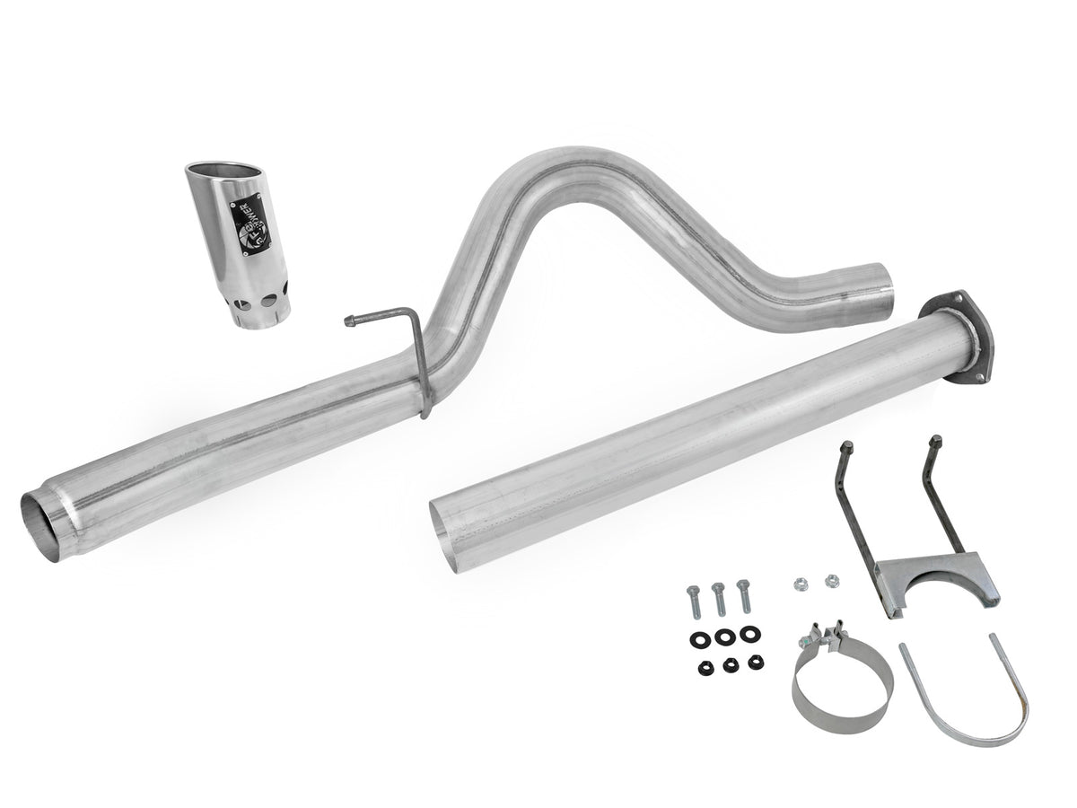 aFe Large Bore-HD 4 IN 409 Stainless Steel DPF-Back Exhaust System - Ford 2011-2014 6.7L