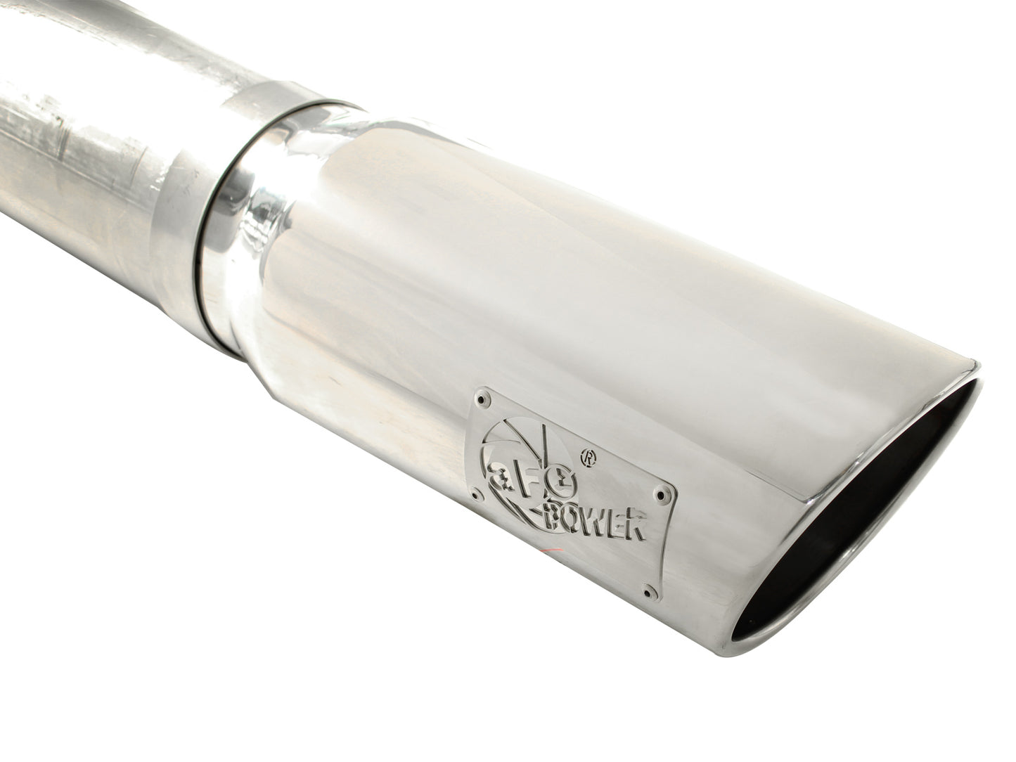 aFe ATLAS 5 IN Aluminized Steel DPF-Back Exhaust System w/Polished Tip - Dodge/Ram 2007-2012 6.7L