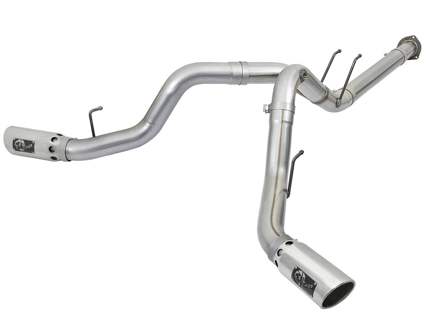 aFe ATLAS 4 IN Aluminized Steel DPF-Back Exhaust System w/Polished Tip - Ford 2017-2026 6.7L