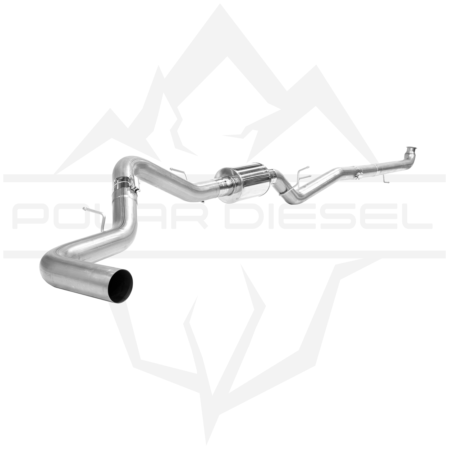 Polar 2007.5-2010 Duramax 6.6L 4" Exhaust With Muffler
