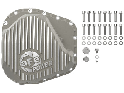 aFe Street Series Rear Differential Cover Raw w/ Machined Fins - Ford 2023-2026 6.7L/7.3L