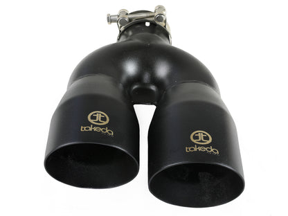 aFe Takeda 304 Stainless Steel Clamp-on Exhaust Tip Black - 49T25484-B122