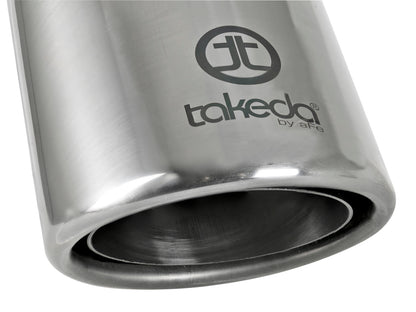 aFe Takeda 304 Stainless Steel Clamp-on Exhaust Tip Polished - 49T25404-P08