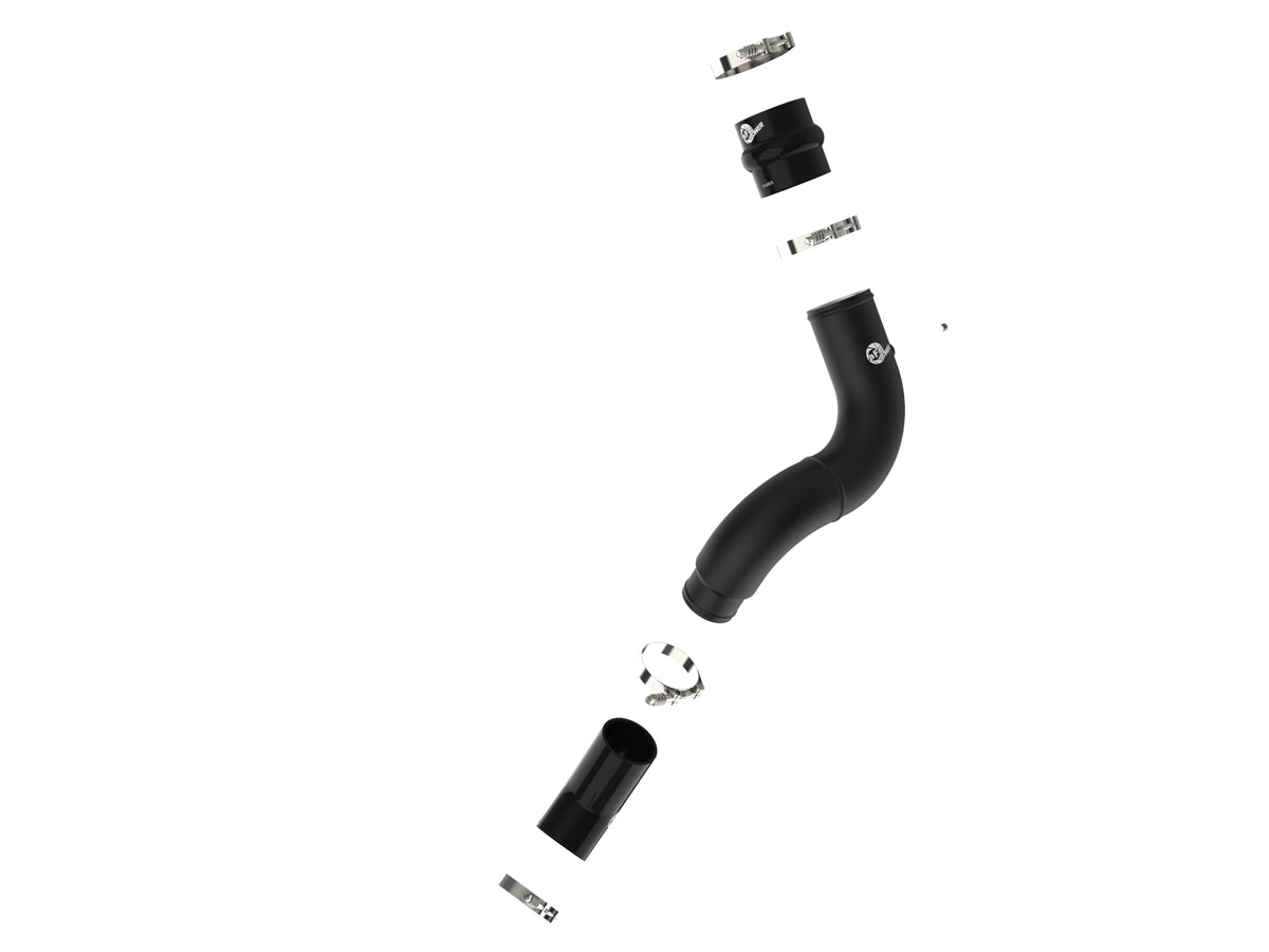 aFe BladeRunner 3-1/2 IN Aluminum Cold Charge Pipe Black - Ram 2019-2023 6.7L
